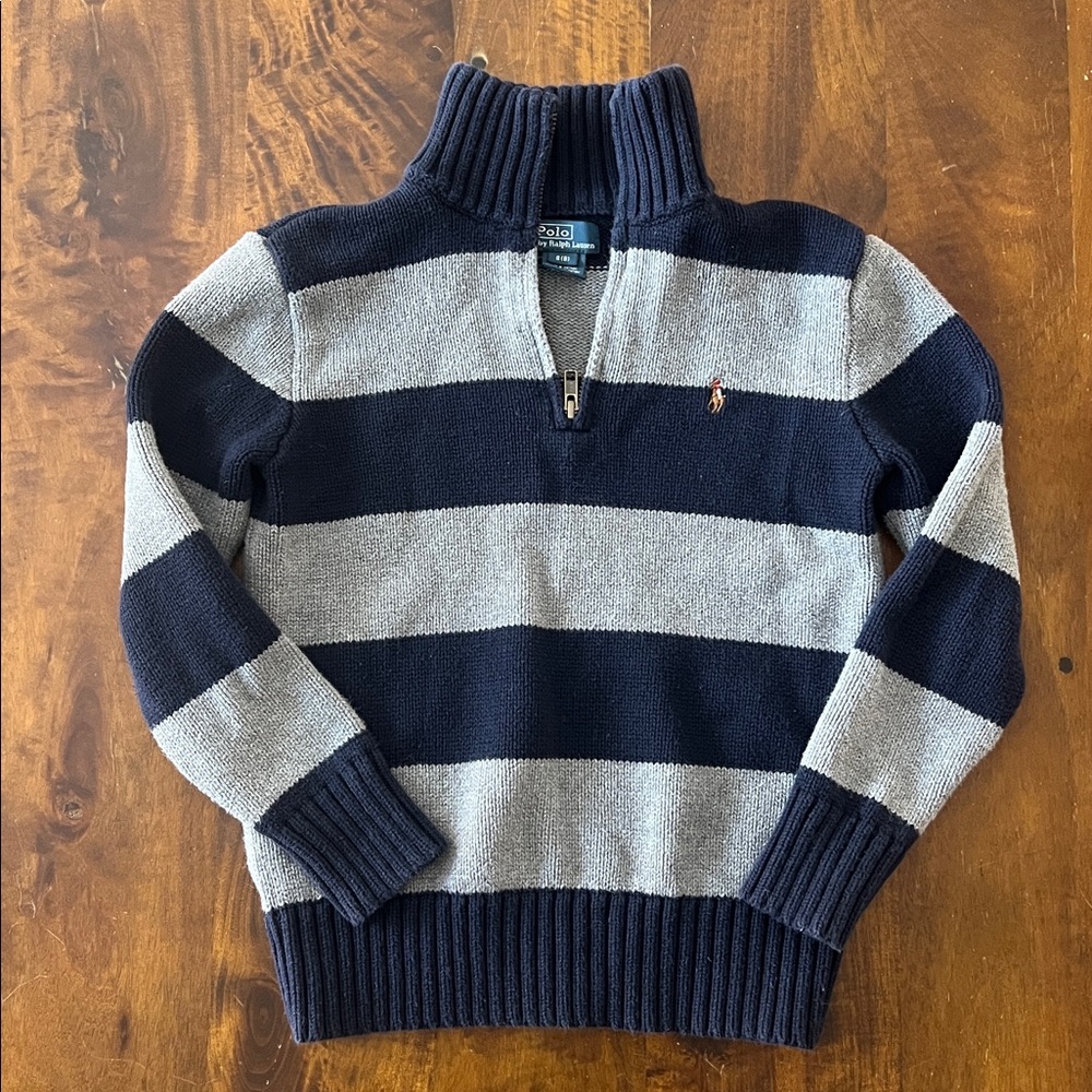 Polo by Ralph Lauren Boys Striped Zip-Up Sweater - Picture 2 of 3